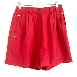 Jamie Sadock red high waist athletic trouser shorts